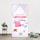 Lofaris Pink Sleepover Night Sweet Birthday Rectangle Backdrop